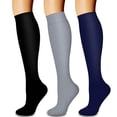 thumbnail image 1 of Wensltd 3PC Long Socks for Women Running Cycling Outdoor Winter Warmth Knee High Socks Purple, 1 of 2