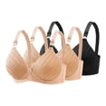 thumbnail image 1 of Wensltd 3PC Plus Size Bras for Women Back Closure Breathable Wireless Bra for Everyday Wear Lightweight Comfort Fit Thin Bras, 1 of 4