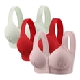 thumbnail image 1 of Wensltd 3PC Women's Plus Size Bras 3 Pack Front Closure Mesh Thin Fabric Daily Home Wear Supporting Bras Soft, 1 of 8