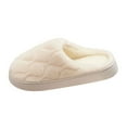 thumbnail image 1 of Wensltd Bedroom Slippers for Women Soft Soled Comfortable Winter Memory Foam Warm Plush Slippers White, 1 of 4