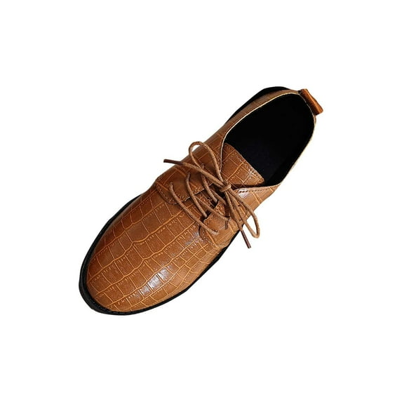 Wensltd Black Leather Shoes for Women Comfortable Business Office Dress Mid Heel Loafer Shoes