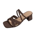thumbnail image 1 of Wensltd Block Heel Sandals Women Open Toe Sandals Spring Summer Comfortable Stylish Breathable Low Heel Party Sandals, 1 of 9