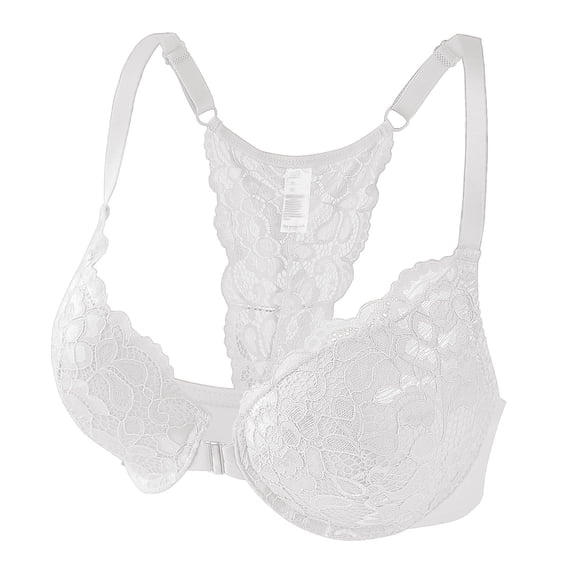 Wensltd Bras Women Lace Front Closure Bras Lightweight Breathable Support Comfortable Fit Push Up Bras