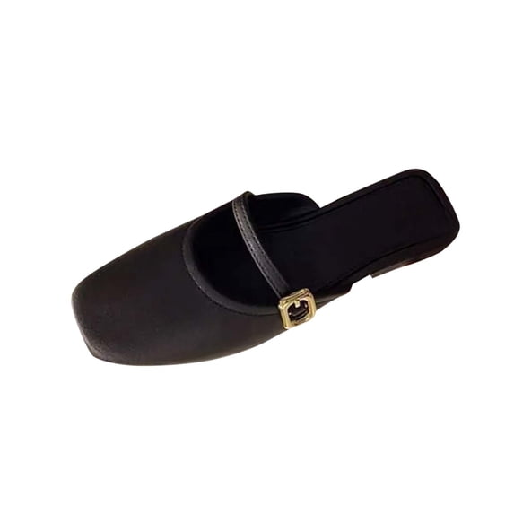 Wensltd Casual Closed Toe Sandals for Women Lightweight Flat Sandals Soft Sole Indoor Outdoor Daily Wear Spring Summer