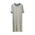 thumbnail image 1 of Wensltd Casual Nightgown for Women Simple Design Versatile Sleepwear Soft Round Neck Nightwear for Home, 1 of 3