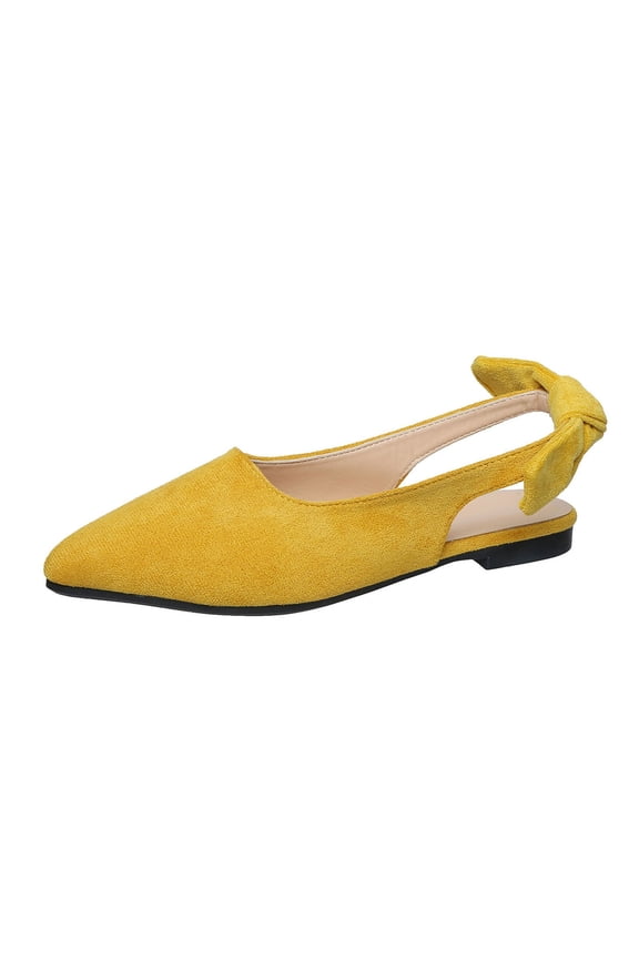 Casual Suede Flat Shoes for Women Pointy Toe Spring Autumn Comfortable Slip On Daily Office Walking Flats