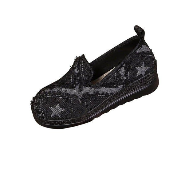 Wensltd Casual Walking Shoes for Women Solid Color Round Toe Lightweight Autumn and Winter Shoes Daily Wear