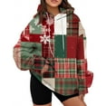 thumbnail image 1 of Wensltd Christmas Hoodies for Women Loose Fit Drawstring Printing Long Sleeve Top Winter Outfits, 1 of 5