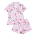 thumbnail image 1 of Wensltd Christmas Pajamas for Women Set Button Down Short Sleeve Fashion Soft Pajama Outfit Home Wear, 1 of 7