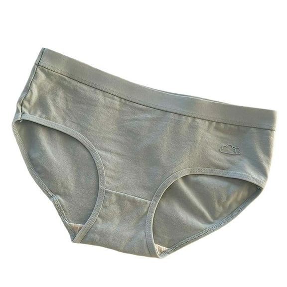 Wensltd Cotton Briefs for Women Pink Solid Color Comfortable Stretch Plus Size Underwear