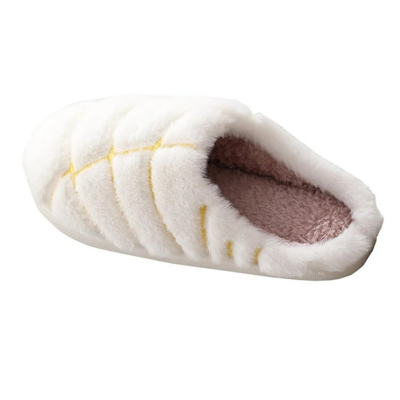 Wensltd Couple Slippers for Womens Warm Memory Foam House Shoes Comfortable Bedroom Indoor Flat Slippers