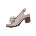 thumbnail image 1 of Wensltd Dressy Sandals for Women Casual Outdoor Round Toe Open Toe Chunky High Heel Sandals Elegant for Daily Wear Beige, 1 of 9