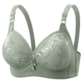 thumbnail image 1 of Wensltd Everyday Minimizer Bras Women Wireless Comfortable Fit Back Closure Bras Lace Trim Breathable Push Up Support Bras, 1 of 1