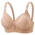 thumbnail image 1 of Wensltd Everyday Minimizer Bras Women Wireless Comfortable Fit Back Closure Bras Lace Trim Breathable Push Up Support Bras, 1 of 1