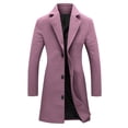 thumbnail image 1 of Wensltd Fall Thick Wool Coat Women Solid Color Casual Stand Collar Button Long Sleeve No Hood Outer Jacket Brown, 1 of 6