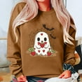 thumbnail image 1 of Wensltd Fall V Neck Sweatshirt for Women Funny Halloween Long Sleeve Graphic Family Party Tops, 1 of 3