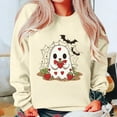 thumbnail image 1 of Wensltd Fall V Neck Sweatshirt for Women Funny Halloween Long Sleeve Graphic Family Party Tops, 1 of 3