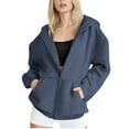 thumbnail image 1 of Wensltd Fall and Winter Hoodies for Women Loose Casual Open Front Cardigan Long Sleeve Tops, 1 of 6