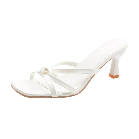 Wensltd Fashion High Heel Sandals for Women Wide Width Open Toe Summer Fall Party Dressy Shoes