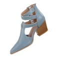 thumbnail image 1 of Wensltd Fashion High Heel for Women Buckle Strap Chunky Block Heel Pointy Toe Dressy Shoes, 1 of 5