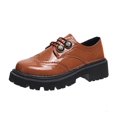thumbnail image 1 of Wensltd Fashion Loafers for Women Solid Color Round Toe Chunky Heel Thick Sole Party Shoe, 1 of 9