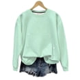 thumbnail image 1 of Wensltd Fashion Long Sleeve Shirts for Women Loose Fitted Tunic Tops Casual Crew Neck Fall Clothes Blouses, 1 of 8