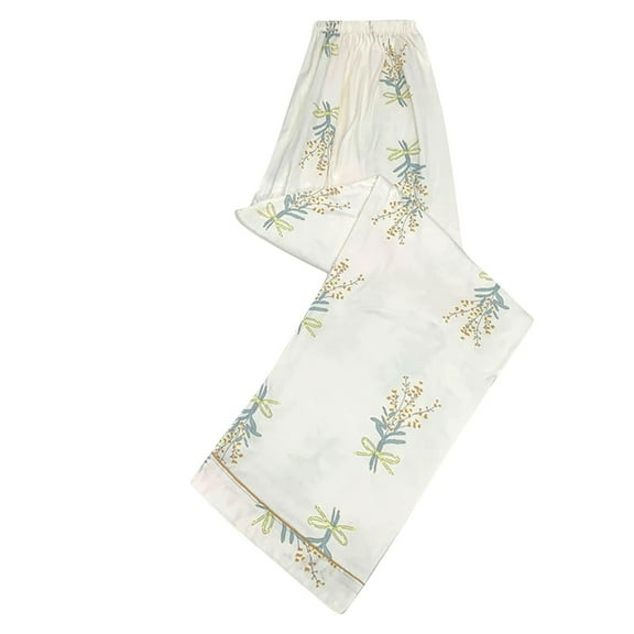 Wensltd Fashion Sleepwear Trousers for Women Printed Home Bottom Pants Loose Fit Casual for All Season Indoor