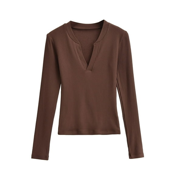 Wensltd Fashion Tops Long Sleeve Pullover Blouse Basic Fall Women Undershirt