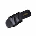thumbnail image 1 of Wensltd Flat Sandals Women Square Round Toe Sandals Solid Color Breathable Spring Summer Outdoor Casual Walking Slippers Black, 1 of 9