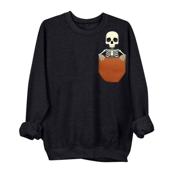Wensltd Halloween Graphic Long Sleeve Tops for Women Soft Warm Oversized Pullover Tops