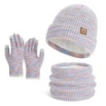 thumbnail image 1 of Wensltd Hat Scarf Gloves Set for Women Knit Warm Outdoor Beanie Comfortable Fashion Hats Gray, 1 of 3