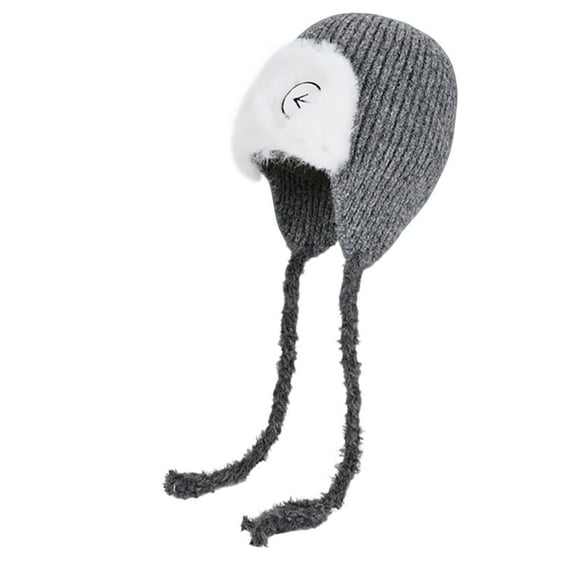 Wensltd Knit Wool Hat for Women Winter Warm Cute Headwear Earflap Soft Comforrtable Casual Indoor Outdoor