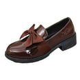 thumbnail image 1 of Wensltd Loafers for Women Comfort Round Toe Bow Flat Shoes for Women Casual Everyday Wear Plus Size Wide Width Shoes, 1 of 6