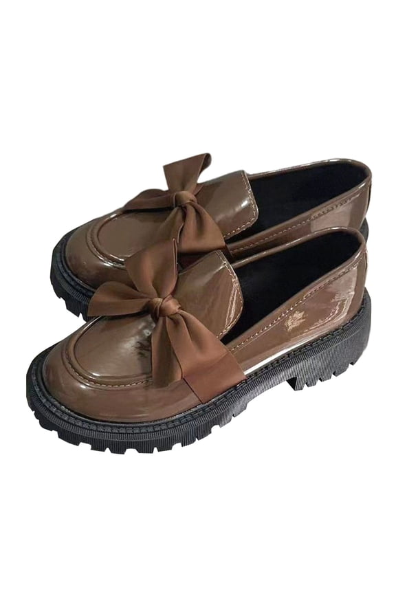 Loafers for Women Comfort Round Toe Bow Flat Shoes for Women Casual Everyday Wear Plus Size Wide Width Shoes