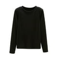 thumbnail image 1 of Wensltd Long Sleeve Base Layer Warm Top for Women Autumn Winter Thermal Solid Color Round Neck Home Sleepwear, 1 of 3