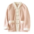 thumbnail image 1 of Wensltd Long Sleeve Fleece Pajama Tops for Women Plus Size Thick Cozy Soft Winter Home Clothes, 1 of 9