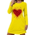 thumbnail image 1 of Wensltd Long Sleeve Nightgowns Women Valentine Day Crew Neck Soft Sleep Dress Casual Comfortable Short Sleepwear, 1 of 5