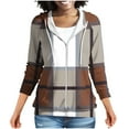thumbnail image 1 of Wensltd Long Sleeve Tops for Women Zip Up Hoodies Casual Loose Lightweight Fall Sweatshirtwith Pockets, 1 of 7