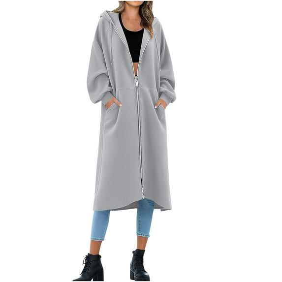 Wensltd Long Sweatshirt Jackets Women Fashion Comfortable Womens Full Zip Up Hoodie