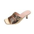 thumbnail image 1 of Wensltd Low Heels for Womens Dressy Peep Toe Pumps Open Toe Comfort Heels for Spring Summer Everyday Wear and Dressy Gold, 1 of 9