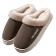 thumbnail image 1 of Wensltd Men House Slippers Soft Lightweight Indoor Outdoor Fashion Cozy Winter Cotton Slippers Brown, 1 of 3