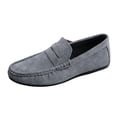 thumbnail image 1 of Wensltd Men Round Toe Loafers Wide Width Soft Comfort Shoes for Spring Summer Daily Office Walking Gray, 1 of 8