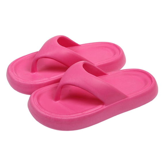 Wensltd Men Sandals Soft Sole Casual Sandals Lightweight Wide Width Daily Indoor Outdoor Round Toe Flat Beach Slippers Hot Pink