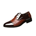 thumbnail image 1 of Wensltd Men's Leather Dress Shoes Comfort Fashion Office Working Walking Business Shoes, 1 of 7