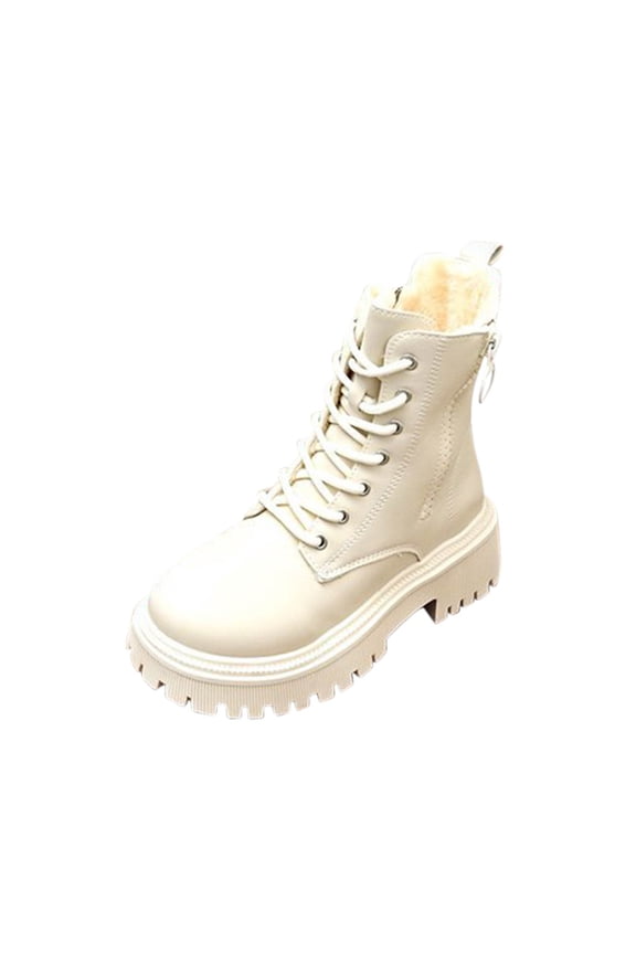 Motorcycle Boots for Women Block Heel Solid Color Comfort Biker Shoes Ankle Boots