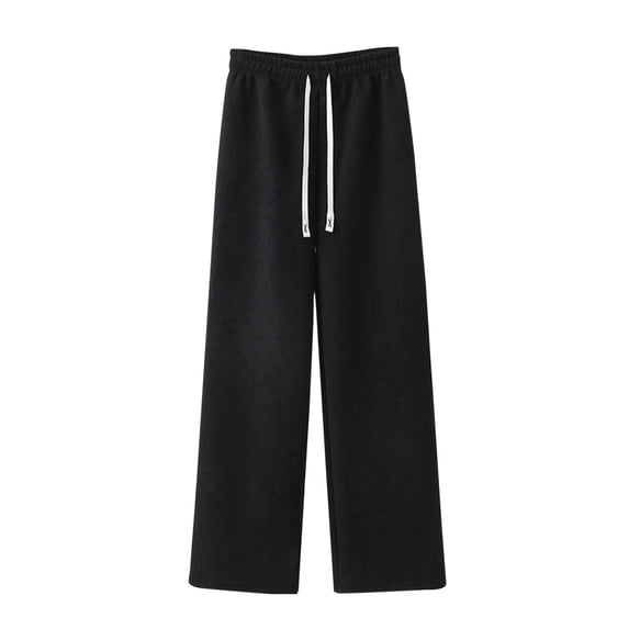 Wensltd Pajama Bottom for Women with Pockets Drawstring Elastic Waist Comfortable Warm Soft Loose Pants