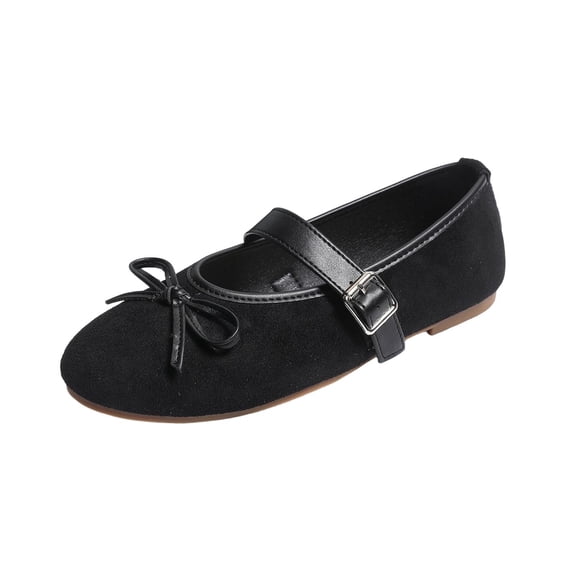 Wensltd Plus Size Comfort Work Shoes for Women Closed Toe Buckle Strap Soft Sole Shoes for Daily Office Wear Black
