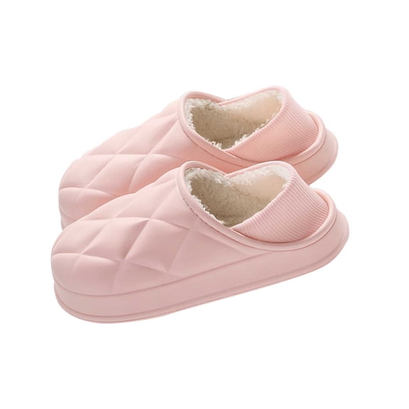 Wensltd Plus Size Fleece Slippers for Women and Men Couple Cozy Plush Winter Slipper for Women Wide Width Unisex