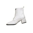 thumbnail image 1 of Wensltd Pointed Toe Boots Women Mid Heel British Style Square Toe Fashion Office Work Shoes, 1 of 9