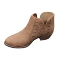 thumbnail image 1 of Wensltd Round Toe Boot for Women Block Heel Breathable Design Vacation Daily Shoes Ankle Length, 1 of 6